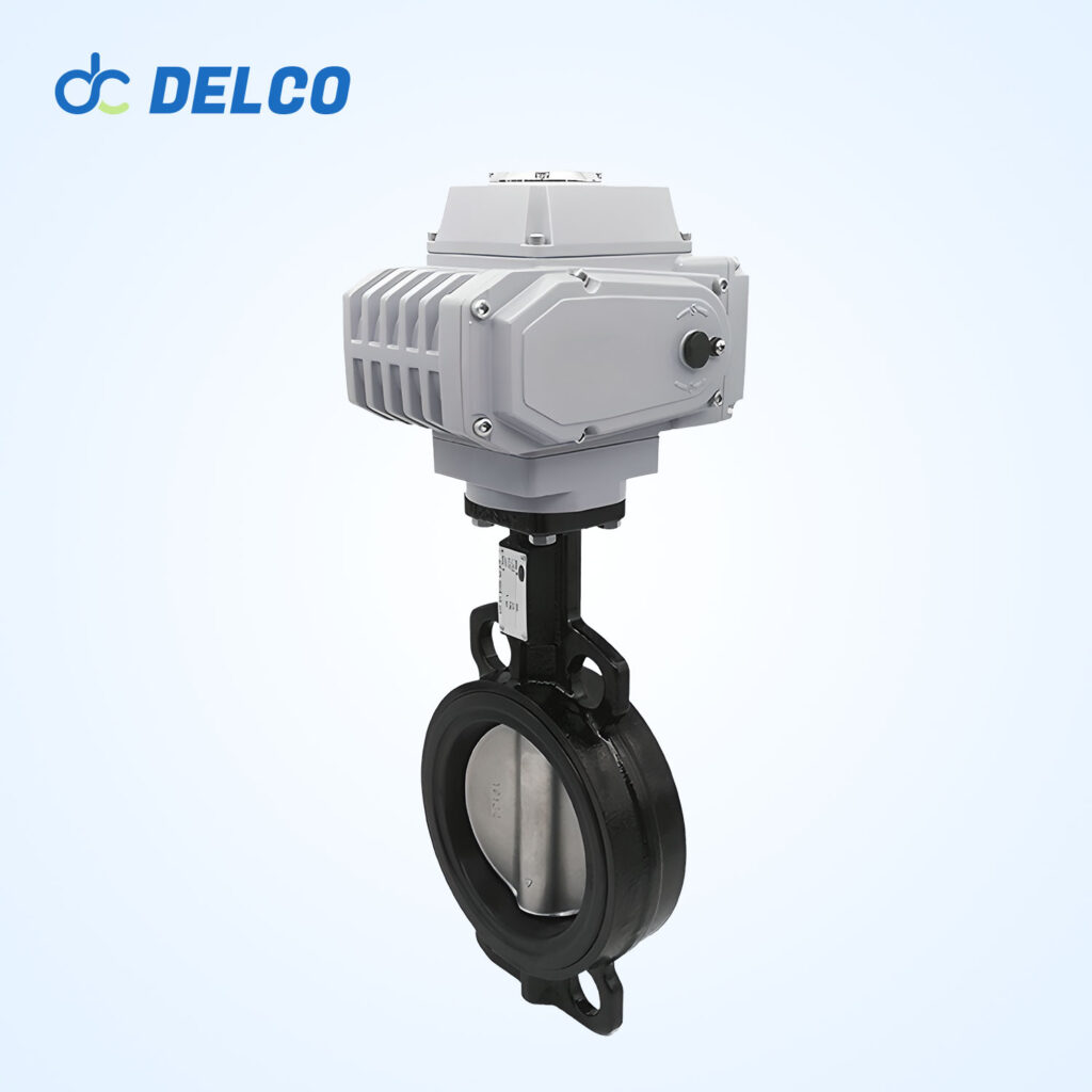 Electric Cast Iron Wafer Butterfly Valves Dk