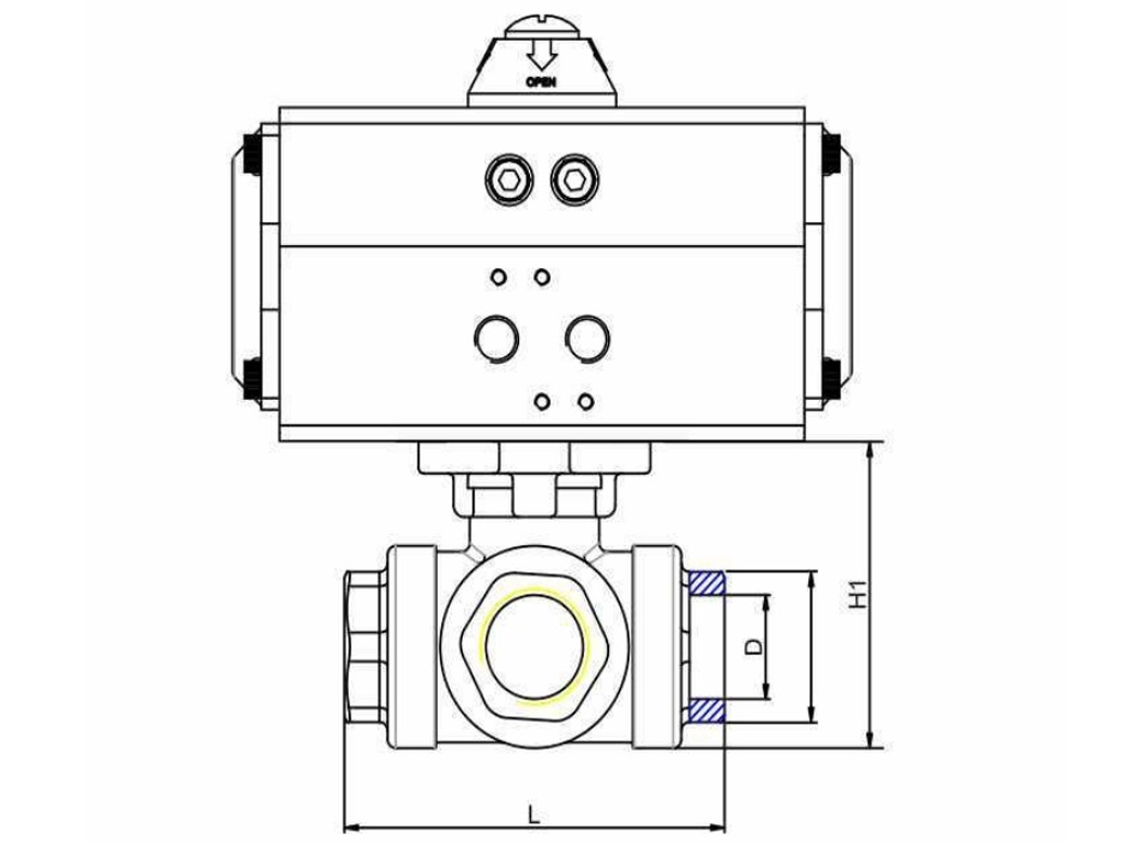 3-way thread ball valves