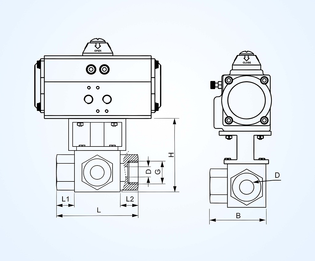 High Pressure 3 Way Ball Valve