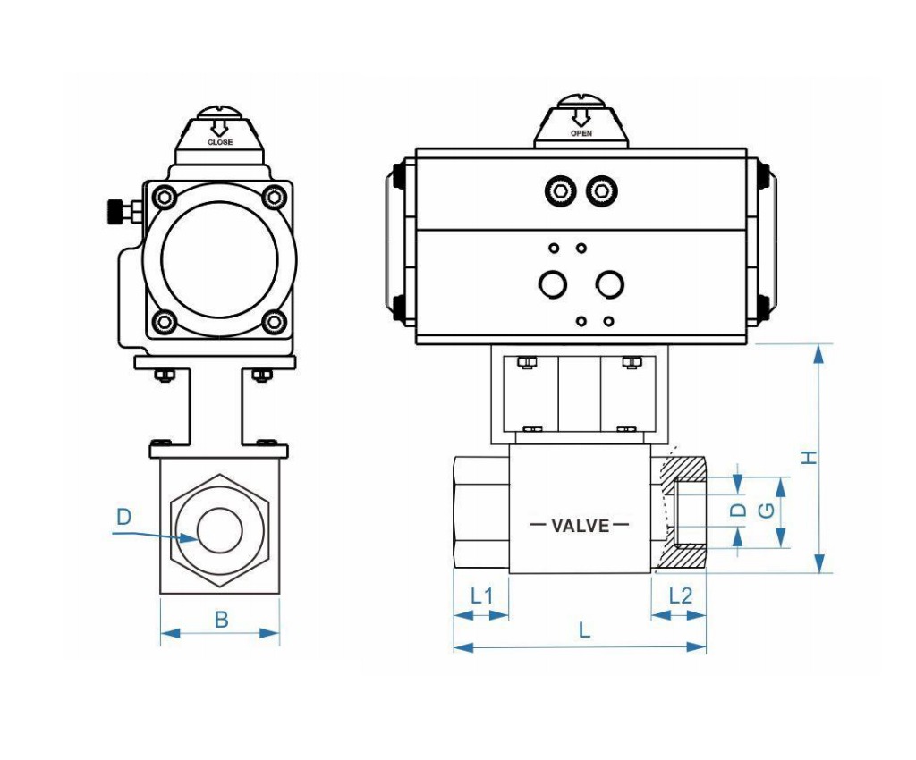 High Pressure Pneumatic Actuated Ball Valves