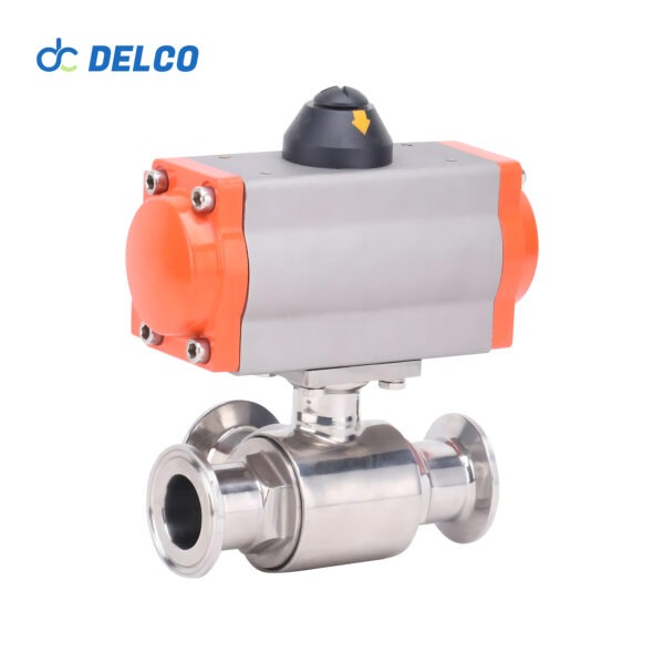 Pneumatic 3 Way Sanitary Ball Valves