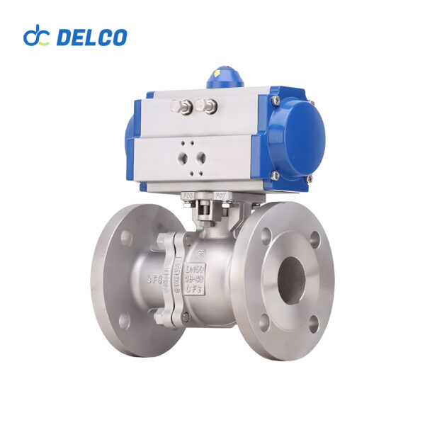 Pneumatic flange ball valves