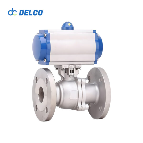 Pneumatic 3 Way Flange Ball Valves