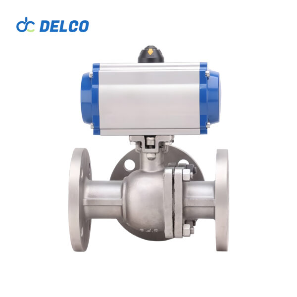 Pneumatic flange ball valves