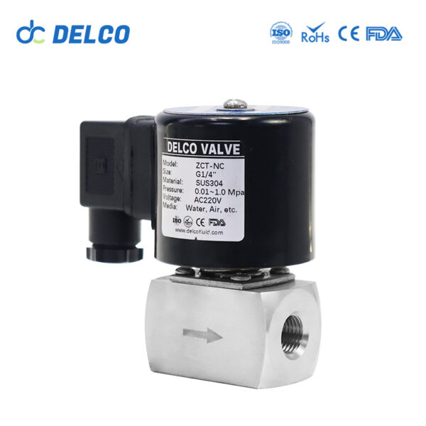 DELCO ZCT High Pressure Stainless Steel Solenoid Valve