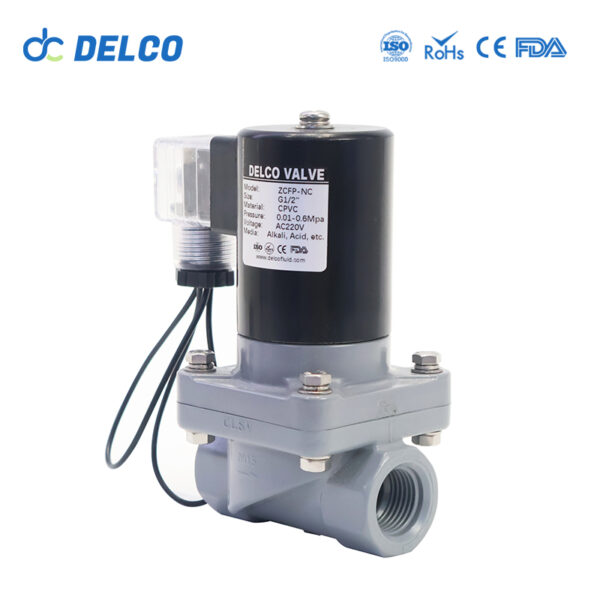 DELCO ZCFP Plastic Anti Corrosion Solenoid Valve