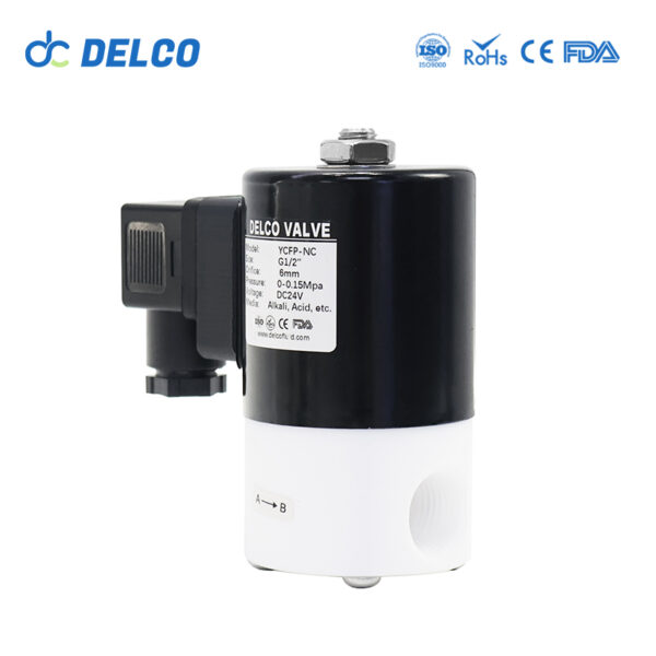 DELCO PTFE Direct Acting Corrosion Resistant Solenoid Valve