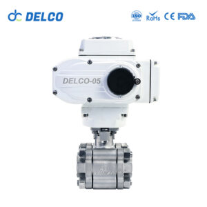 Electric three-piece high-pressure ball valve